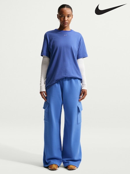 Nike Lapis Blue Oversized Striped T-Shirt (H66040) | kr590