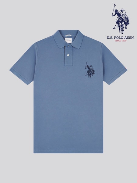 U.S. Polo Assn. Blue Mens Large Player Pique Polo Shirt (H66098) | 3,304 UAH