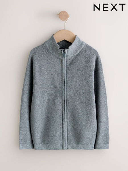 رمادي داكن ملفوف - Zip Through Knitted Cardigan (3-16yrs) (H66159) | ‏83 ر.ق. - ‏109 ر.ق.