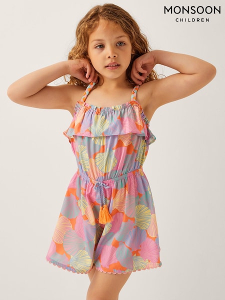 Monsoon Blue Shell Print Strappy Playsuit (H66198) | €28 - €33