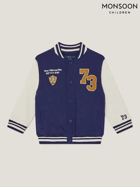 Monsoon Blue Varsity Bomber Jacket (H66199) | AED249 - AED277