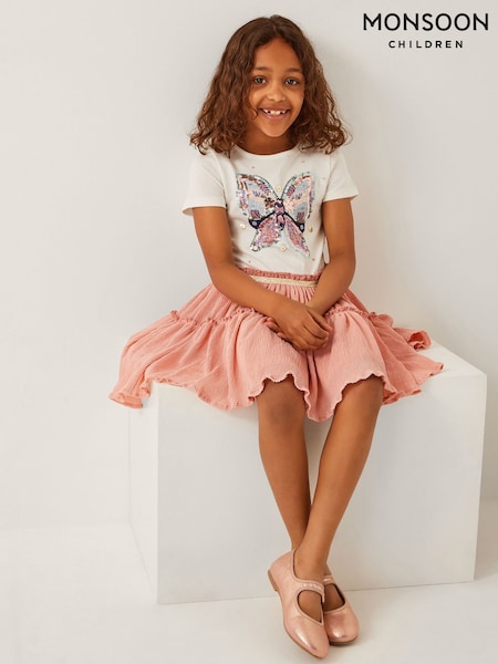Monsoon Pink Sequin Butterfly Disco Dress (H66218) | €48 - €55