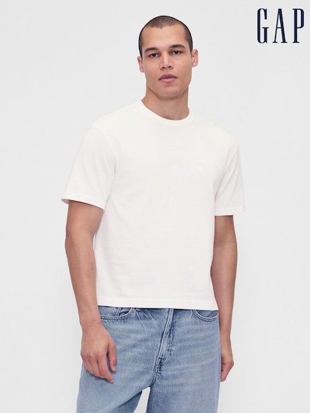 Blanco - Gap Heavyweight Crop Graphic T-Shirt (H66432) | 35 €