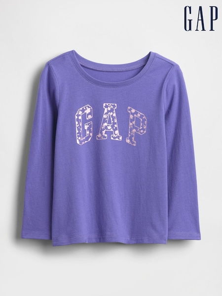 Morado - Gap Logo Crew Neck Long Sleeve T-Shirt (6mths-5yrs) (6mths-5yrs) (H66450) | 14 €