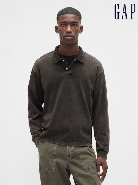 Gap Black Heavyweight Jersey Polo Shirt (H66458) | €78