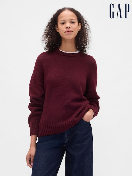 Gap Burgundy Red Relaxed Sweatshirt (H66460) | €64