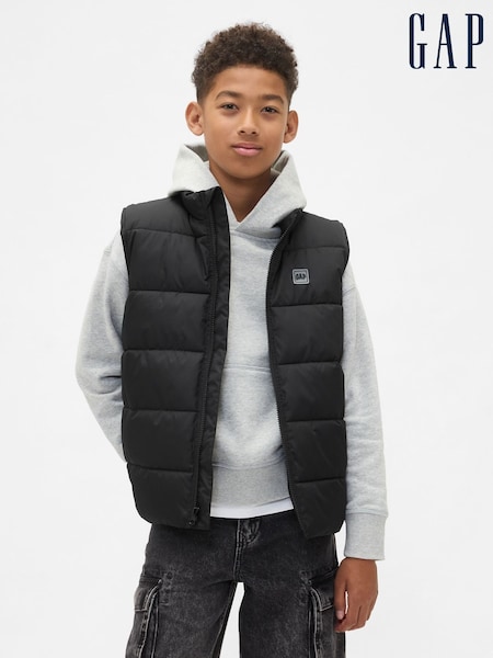 Gap Black Relaxed ColdControl Puffer Vest (4-13yrs) (4-13yrs) (H66465) | €33