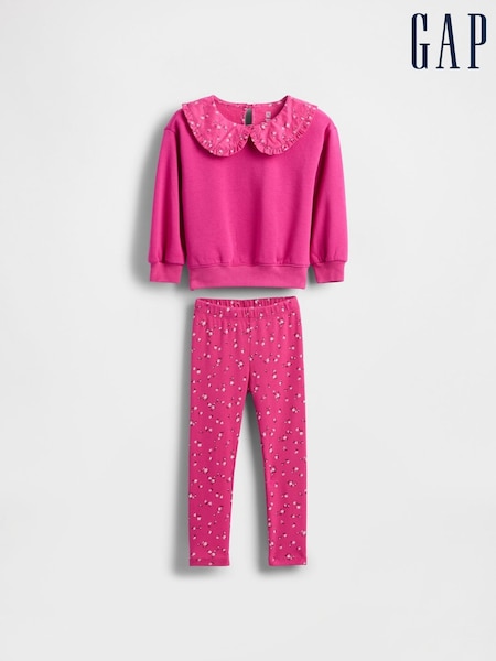 Gap Pink VintageSoft Sweatshirt and Leggings Set (6mths-5yrs) (H66476) | €50