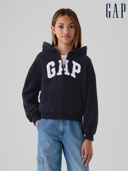 Gap Navy Blue Arch Logo Zip Hoodie (4-13yrs) (4-13yrs) (H66482) | €50