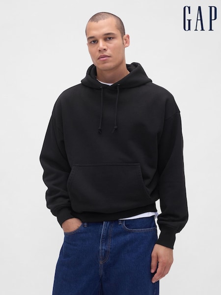 Negro - Gap Extra Heavyweight French Terry Hoodie (H66517) | 120 €