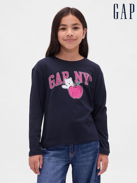 Gap Blue Relaxed Graphic Logo T-Shirt (4-13yrs) (4-13yrs) (H66543) | €13