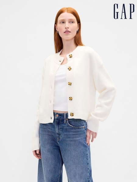 Gap White CashSoft Oversized Chunky Cardigan (H66565) | €78