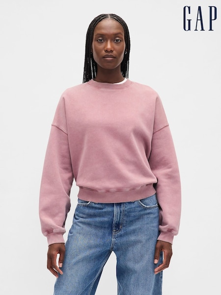Gap Pink Vintage Soft Wedge Crewneck Sweatshirt (H66566) | €46