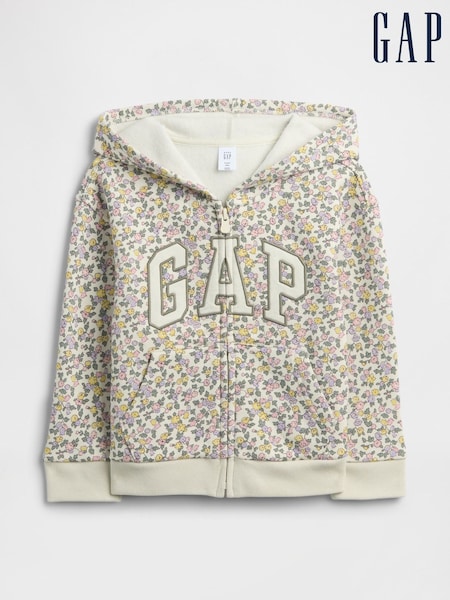 Gap Green Floral Logo Zip Hoodie (6mths-5yrs) (6mths-5yrs) (H66594) | €28