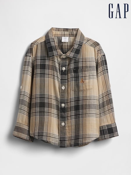 Gap Brown Double Weave Check Shirt (6mths-5yrs) (6mths-5yrs) (H66601) | €27