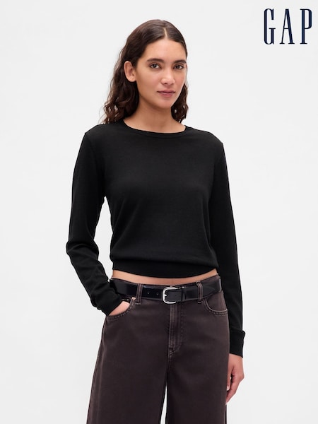 Gap Black Merino Crew Neck Sweatshirt (H66622) | €53