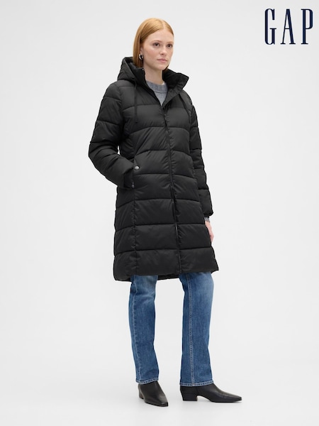 Gap Black ColdControl Relaxed Midi Puffer Coat (H66662) | €105