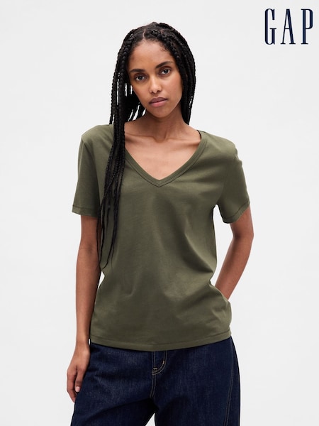 Gap Vintage Soft V Neck Short Sleeve T-Shirt (H66666) | 21 €