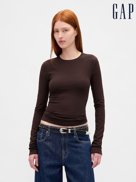 Gap Dark Brown Close Knit Jersey T-Shirt (H66686) | €19