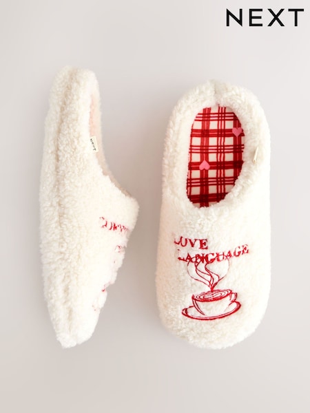 Coffee Mule Borg Slippers (H66700) | €22