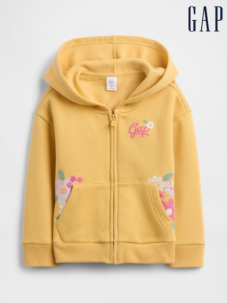 Gap Yellow Logo Zip Hoodie (6mths-5yrs) (6mths-5yrs) (H66727) | €28