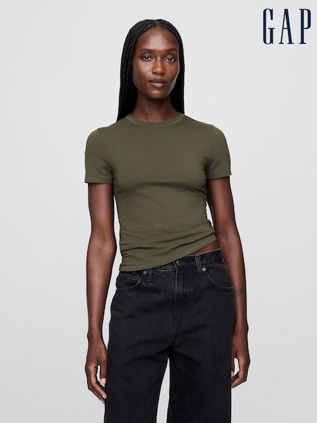 Gap Olive Green CloseKnit Jersey Short Sleeve T-Shirt (H66740) | €16