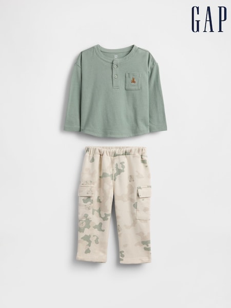 Gap Green Pocket Henley Outfit Set (0-24mths) (H66743) | €40