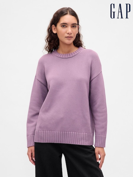 Gap Purple Cotton Oversized Jumper (H66747) | €59