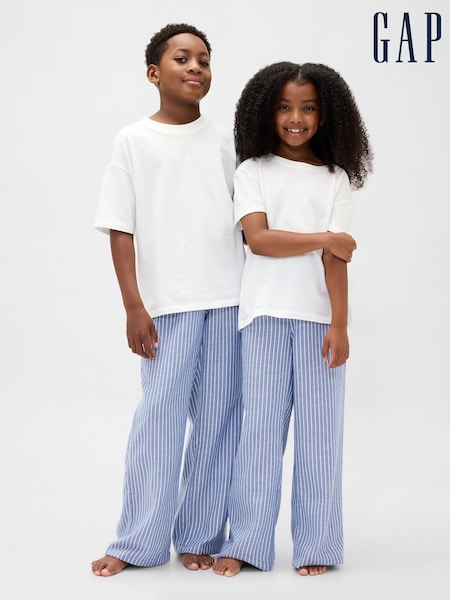Gap Blue Stripe Flannel Pyjama Trousers (6-13yrs) (6-13yrs) (H66748) | €21
