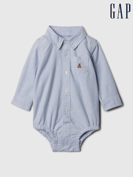 Gap Blue Baby Oxford Bodysuit (Newborn-24mths) (0-24mths) (H66773) | €24