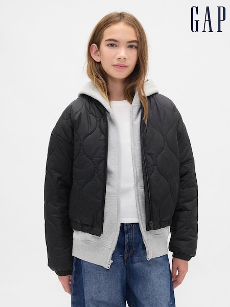 Gap Black Lightweight Quilted Puffer Jacket (4-13yrs) (H66789) | €63