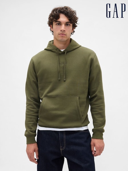 Verde - Gap Relaxed Mini-Logo Hoodie (H66893) | 261 LEI