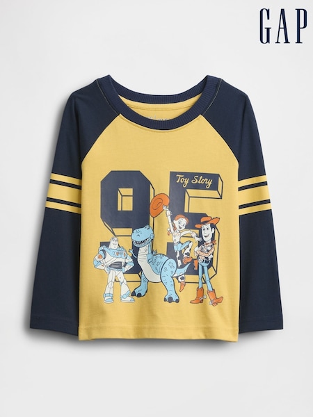 Gap Yellow Disney Raglan Jersey T-Shirt (6mths-5yrs) (6mths-5yrs) (H66908) | €19
