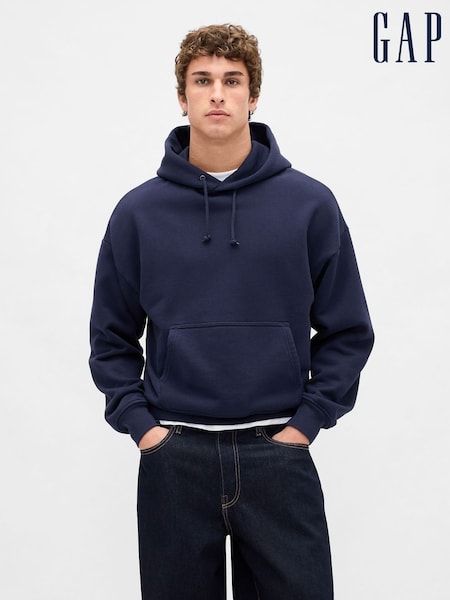 Azul marino - Gap Extra Heavyweight French Terry Hoodie (H66911) | 120 €