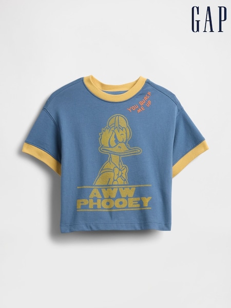 Gap Light Blue Disney Graphic Crew Neck T-Shirt (6mths-5yrs) (H66921) | €20