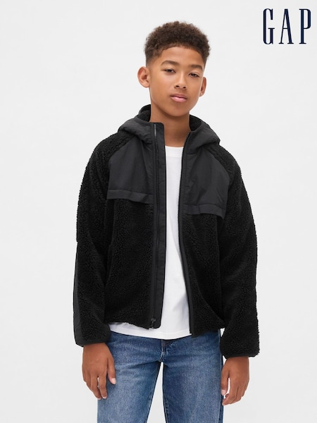 Gap Black Sherpa Jacket (4-13yrs) (H66937) | €93