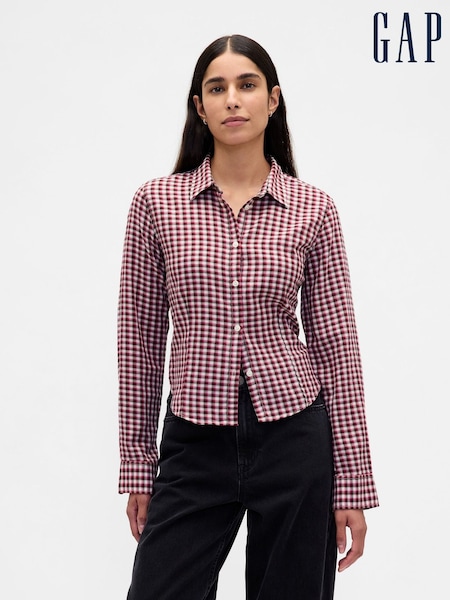 Gap Red Flannel Fitted Check Shirt (H66942) | €53