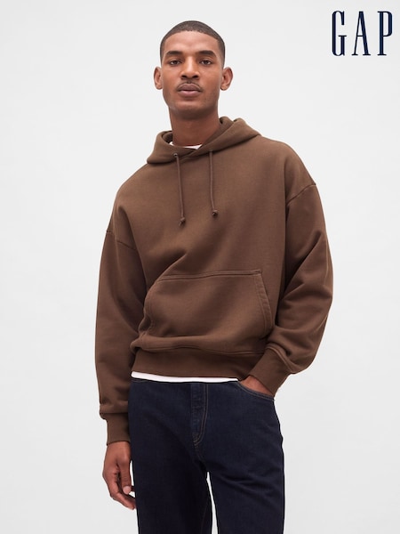 Marrón - Gap Extra Heavyweight French Terry Hoodie (H66950) | 120 €