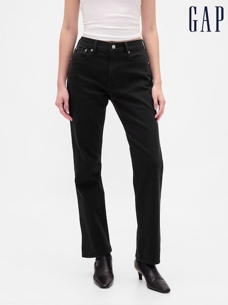 Gap Black High Waisted 90s Slim Straight Jeans (H66958) | €64