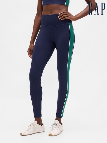 Gap Blue High Waisted Power Full Length Stripe Leggings (H66981) | €71