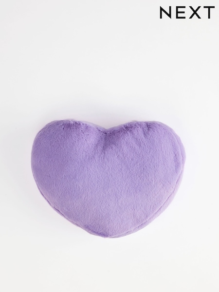 Purple Plush Heart Cushion (H67167) | €21