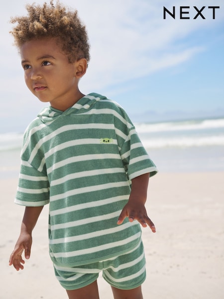 Salvie Grønn - Towelling Top and Short set (3mths-7yrs) (H67422) | kr267 - kr334