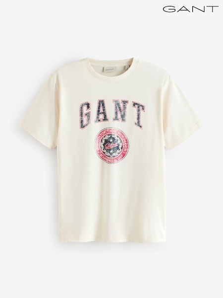 GANT Cream Graphic Print T-Shirt (H67440) | €64