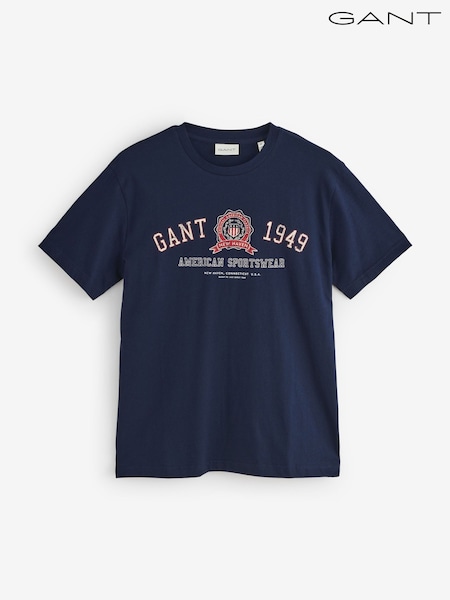GANT Blue Graphic Print T-Shirt (H67442) | €64