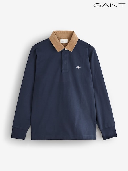 GANT Blue Cord Collar Heavy Rugger Shirt (H67459) | R$ 1.185
