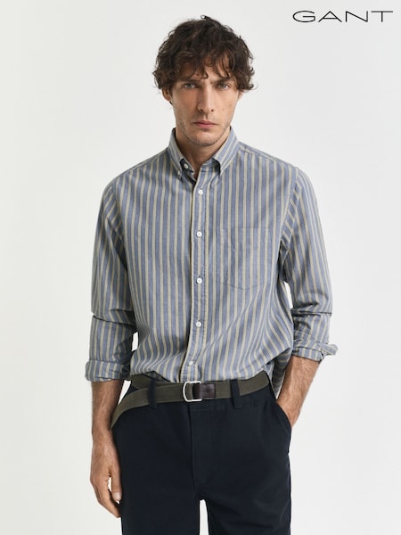 GANT Blue Archive Logo Poplin Stripe Shirt (H67472) | €132