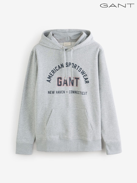 GANT Grey Graphic Logo Hoodie (H67474) | €120