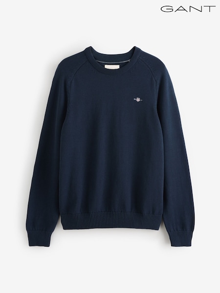 GANT Blue Casual Cotton Crew Neck Jumper (H67481) | €172