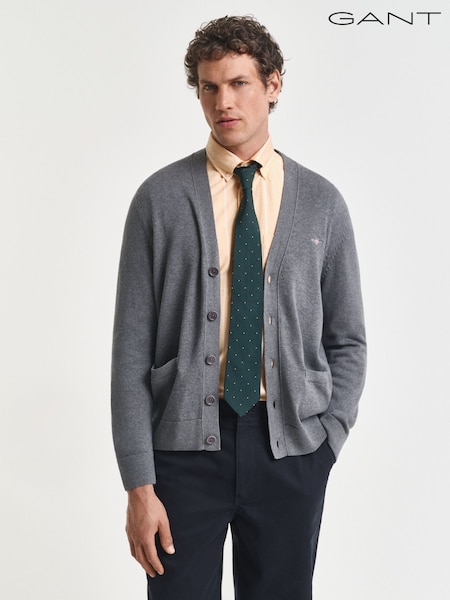 GANT Grey Casual Cotton Knit Cardigan (H67505) | €172