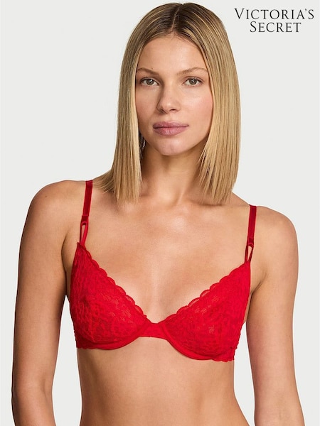 Victoria's Secret Lipstick Red Demi Sexy Tee Lace Bra (H67511) | €30